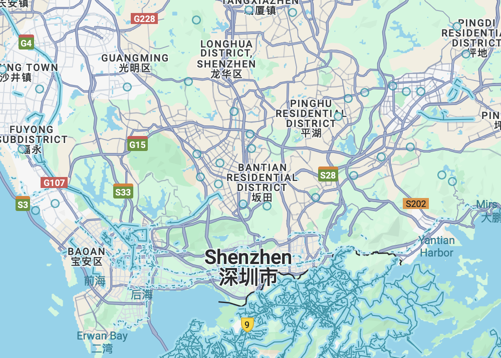 Map of 深圳
